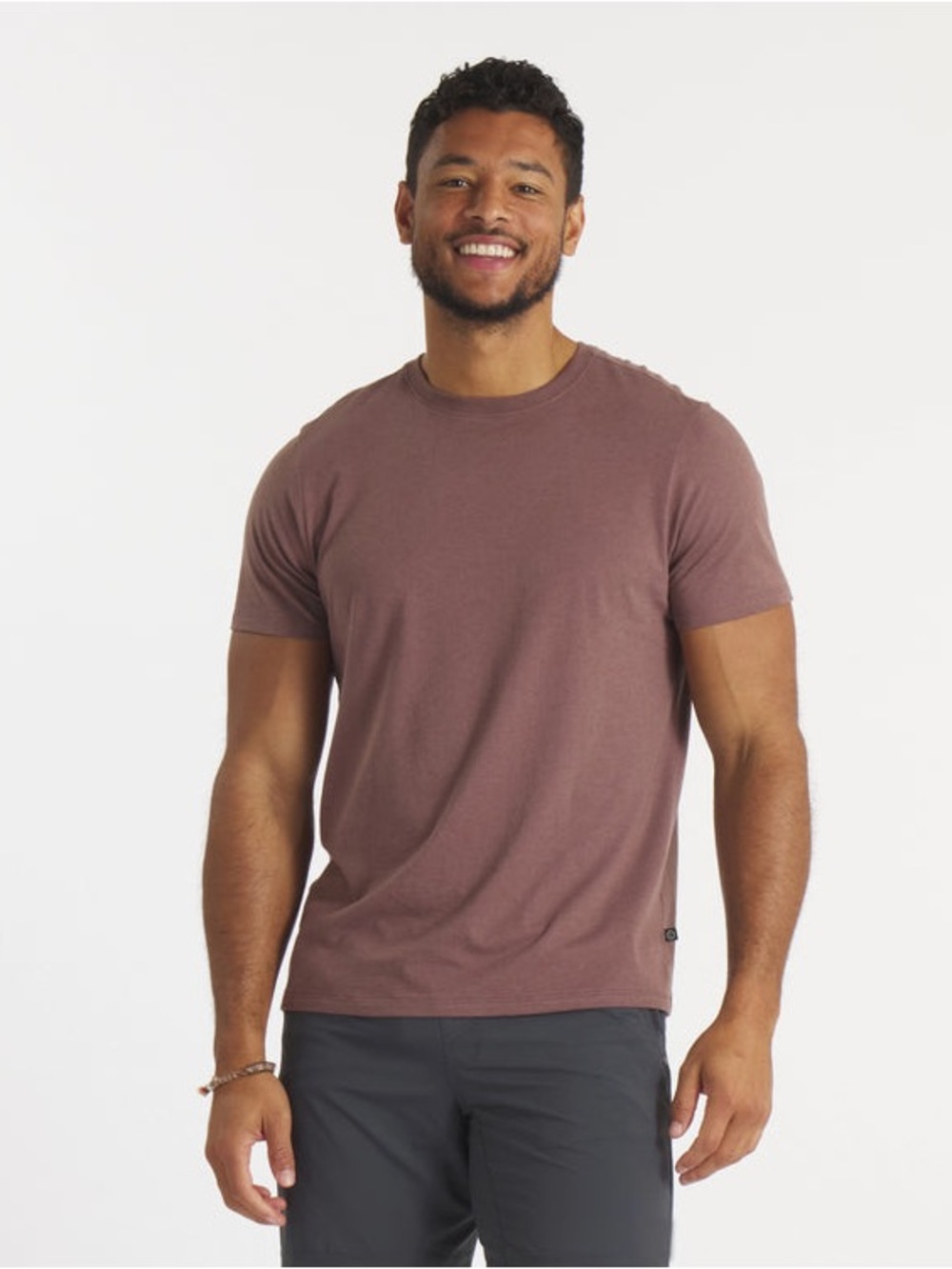 PAKA Men’s Essential Tee Crewneck T-shirt Pima Cotton Alpaca Blend Mauve Small